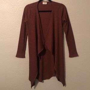 L Open Front Cardigan
